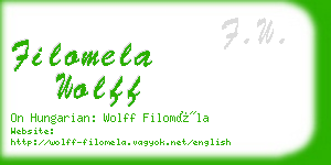 filomela wolff business card